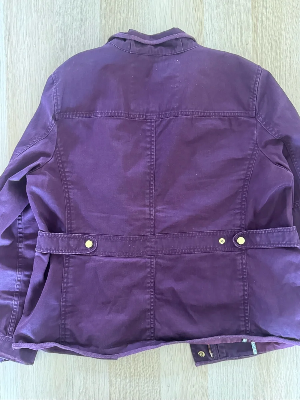 J.Crew Relaxed Boyfriend Field Jacket Purple Utility Cargo Military 100% cotton